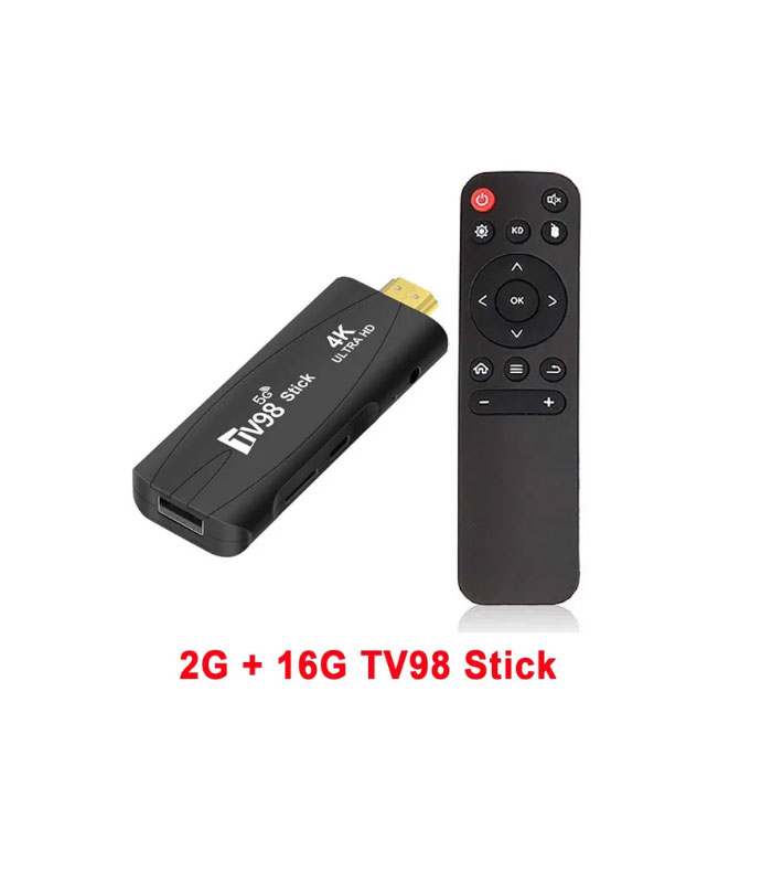 TV98 Mini TV Stick Android 12.1 4K Smart Android TV Box 2.4G/5G WiFi Smart  TV Box H.265 Media Player TV Receiver Set Top Box