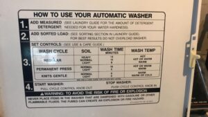 guidelines on washing machines